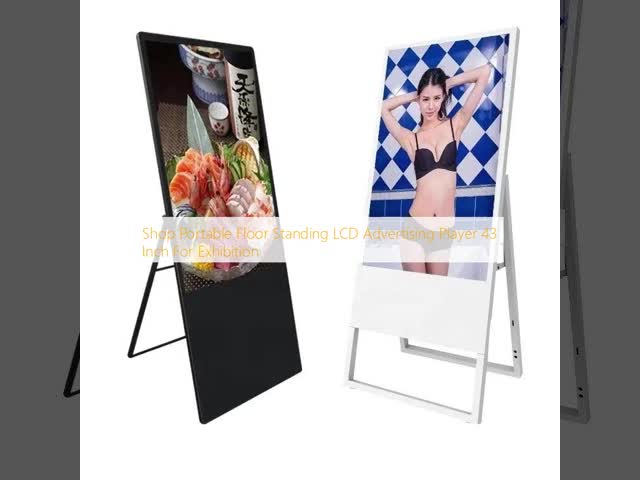 Shop Portable Floor Standing LCD Advertising Player 43 Inch For Exhibition