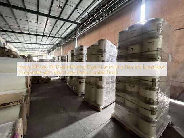 Digital Laminating Film for Heavy Silicone Oil Digital Printing Compatible with Inkjet and Laser Prints in Customizable Widths 100mm to 2200mm