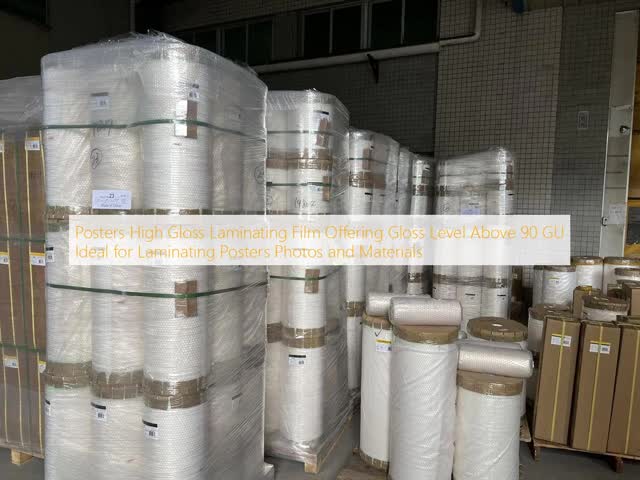 Gloss Lamination Film with High Gloss Level Above 90 GU, 17-50 Microns Thickness, and Up To 2200 Mm Width