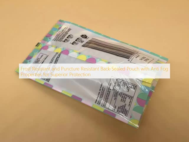 Frost Resistant Back Sealed Pouch Bag Three Layer Construction Premium Packaging