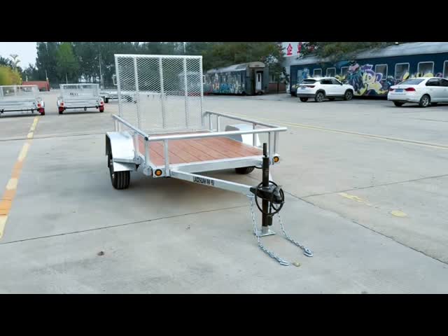 Wooden Board Utility Cargo Trailers Silver Galvanised Box Trailers ATM 1500KG