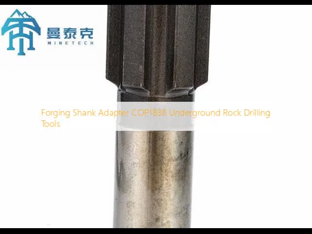 Forging Shank Adapter COP1838 with R38 Thread 435mm Length and 8 Spline for Underground Rock Drilling