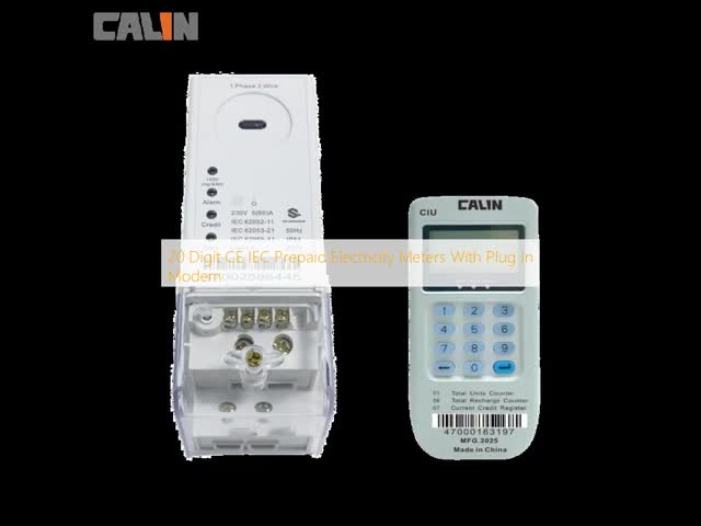 20 Digit CE  IEC Prepaid Electricity Meters With Plug In Modem