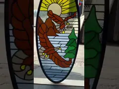 Customized Front Door Glass Panel with Wrought Iron Design – Made for American Entry Doors