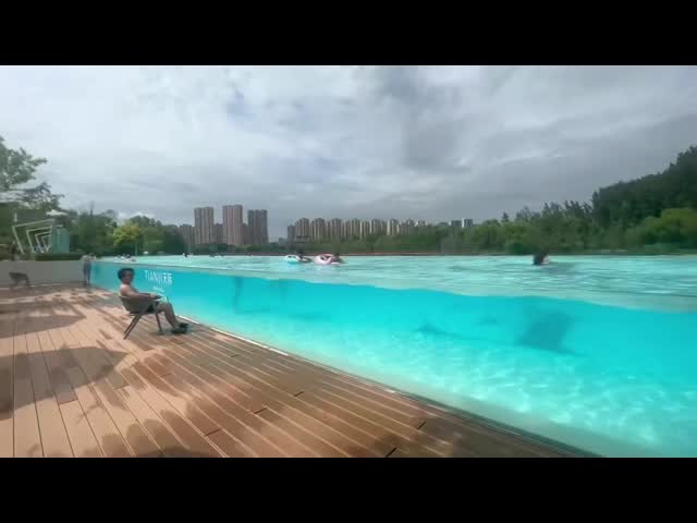 Transparent Acrylic Wall Panels System for Infinity Edge Pool Custom Manufacturing & CNC Cutting Service