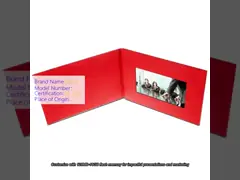 Carte de visite vidéo LCD avec dimensions de 85 mm x 54 mm x 6 mm Salle de conférence Compatible et outils de collaboration