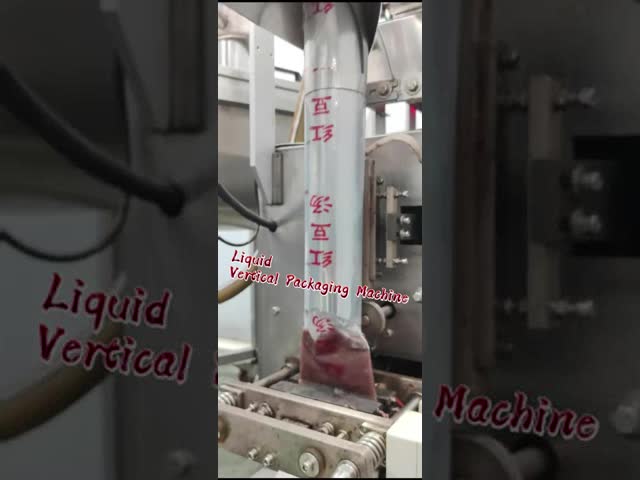 Fully Automatic PLC-Controlled Vertical Packaging Machine for Food Liquid Filling, Labeling, and Multi-Function Roll Film Pouch Making