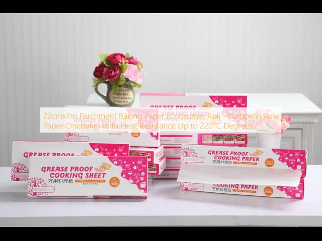 Double Side 22cmx7m Brown Parchment Paper Roll With Heat Resistance Up To 220 Degrees