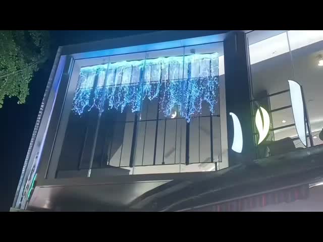 3m*2.5m Transparent Grille LED Screen For Retail Shop Curtain Window