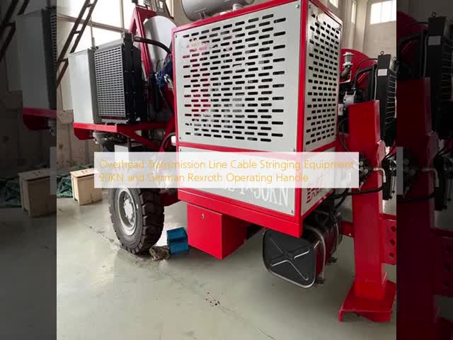Overhead Transmission Line Cable Stringing Equipment  90KN and German Rexroth Operating Handle