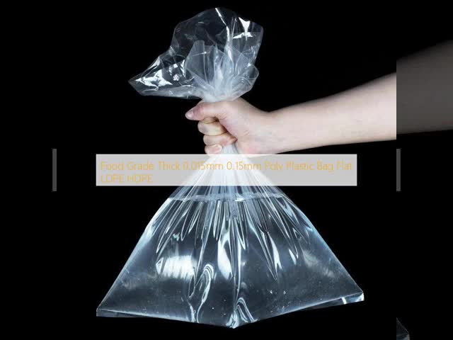 Food Grade Thick 0.015mm 0.15mm Poly Plastic Bag Flat LDPE HDPE