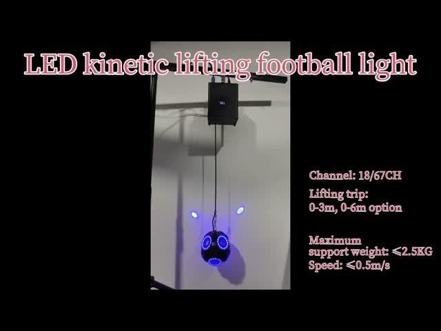 3m DMX Winch RGB LED Kinetic Ball Football Lifting Ball Light for Party