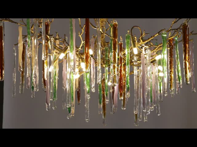 Hotel Project Decoration Staircase Hanging Pendant Lighting Crystal Chandelier