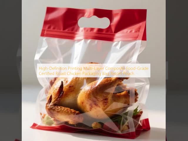 Multi Layer Roast Chicken Packaging Bag Custom Thickness BRCGS Certified