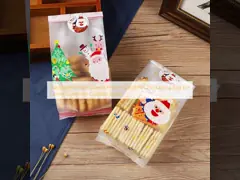 Прозрачный боковой мешок для рождественской упаковки для конфет