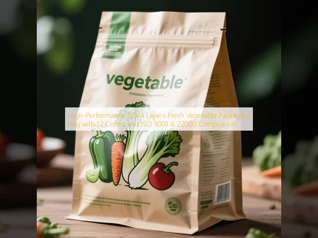 PET Material Produce Vegetable Packaging Bags Flavor Protection Custom Thickness