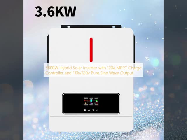 3600W Hybrid Solar Inverter With 120A MPPT Controller And 110v Pure Sine Wave Output