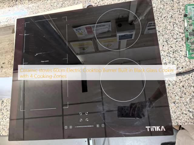Ceramic stoves 60cm Electric Cooktop Burner Built in Black Glass Cooker with 4 Cooking Zones