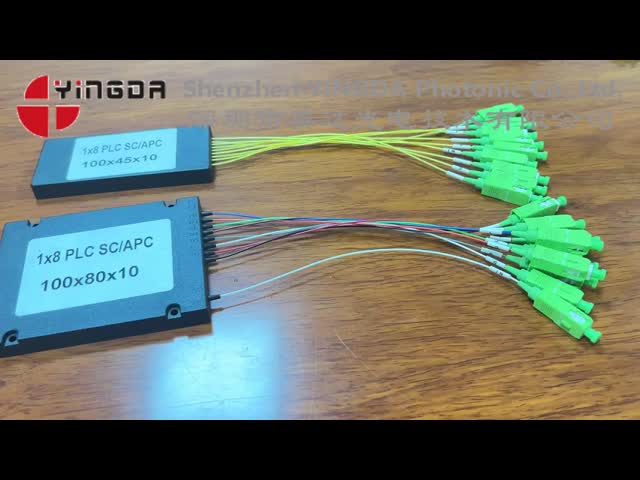 Fiber Optical Splitter 1x8 ABS G657A1 0.9MM Inlet and Outlet Cable with SC/APC for GPON/EPON Compatible 4G 3G 