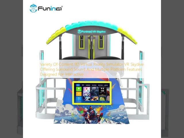 Variety Of Content 9D Virtual Reality Simulator  VR Skydive Offering Surround Sound And Multiple Platform Features Designed For Interactive