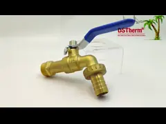 Gold Plated Heavy Duty Classic Blue Iron Handle Bibcocks Spout Faucet Spigot Water Tap 1/2