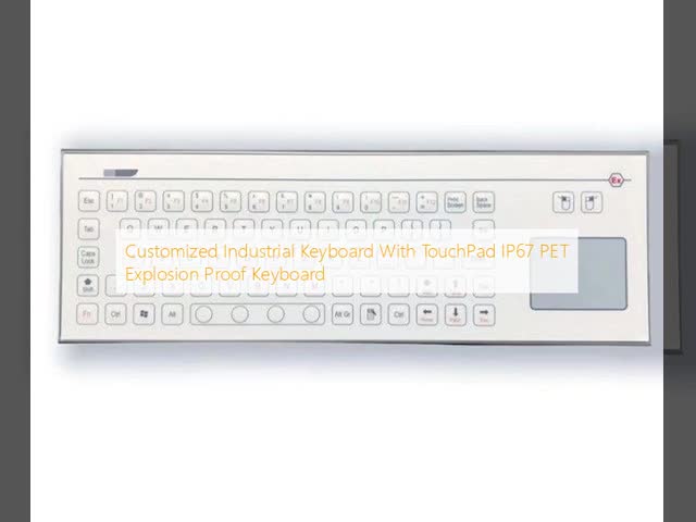 Customized Industrial Keyboard With TouchPad IP67 PET Explosion Proof Keyboard
