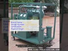 Vacuum 600L/H Transformer Oil Purifier Double Stage Dielectric Oil Filter