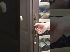 China Custom Commercial Wine Cooler Wood Frame Drinks Refrigerator Cabinet supplier