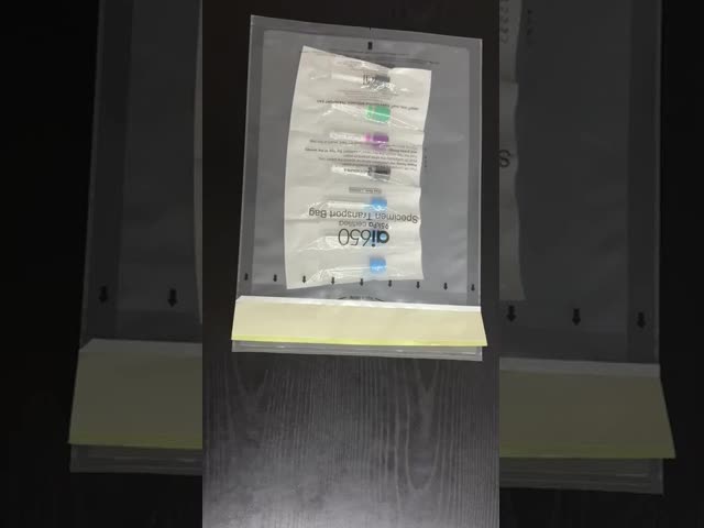 Wholesale Disposable Medical Specimen Tube Absorbent Pockets High Absorbency 4/7 Slotted AI650 Biohazard Pouches For Laboratory Use