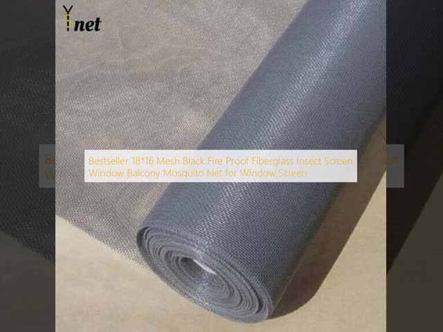 Bestseller 18*16 Mesh Black Fire Proof Fiberglass Insect Screen Window Balcony Mosquito Net for Window Screen