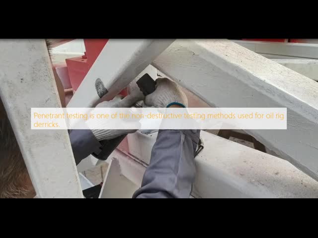 Penetrant Testing for Oil Rig Mast Inspection with Flaw Detection and Surface Inspection