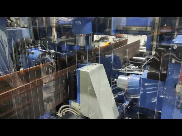 1250x600mm Max Size Width X Height CNC 3D Beam Drilling Machine Line 40mm Max Hole Diameter