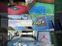 340x340mm Anti-Slip PP Interlocking Sports Floor Tiles for Basketball Court