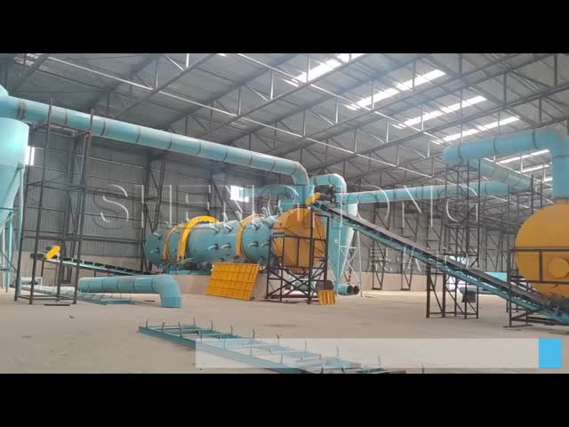 High Capacity NPK Fertilizer Drum Granulator Line with 1-10 Tons per Hour Output, Eco-friendly and Producing Round Granules