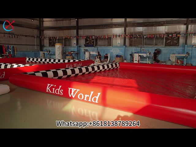Commercial Inflatable Swimming Pool Red Inflatable Bouble Pool For Outdoor