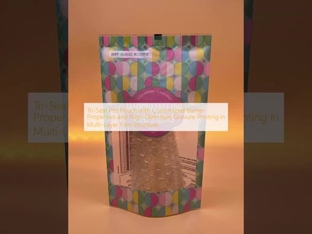 Customized Barrier Three Side Seal Pouch With Multi Layer Film Structure Moisture Barrier