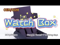 Handmade Luxury Logo Travel Watch Box Leather Velvet Lining 6 Slots Watch Case