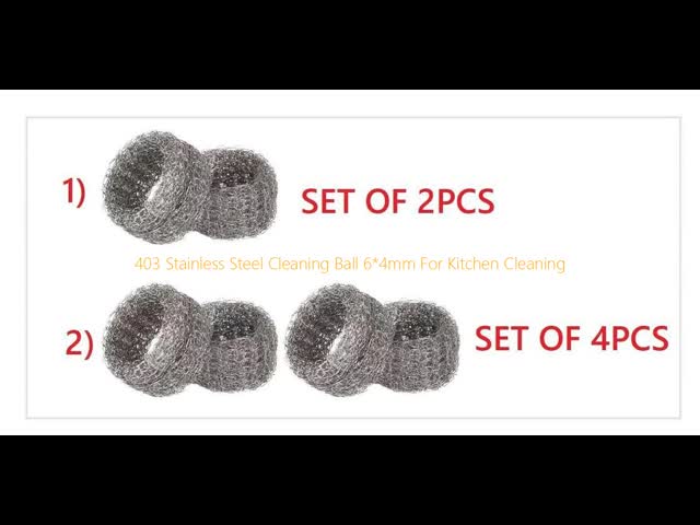 403 Stainless Steel Cleaning Ball  6*4mm  For Kitchen Cleaning