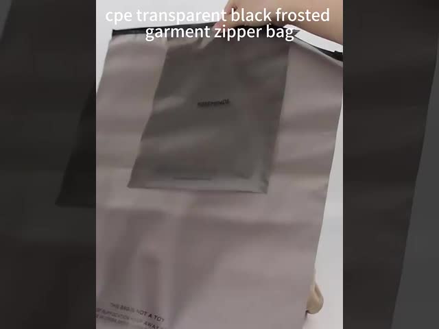 Customized PVC matte zipper clothing bags, plastic zipper locks, clothes, T-shirts, other clothing packaging - for socks and shoes