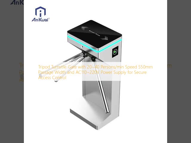 Tripod Turnstile Gate with 20~40 Persons/min Speed 550mm Passage Width and AC110~220V Power Supply for Secure Access Control