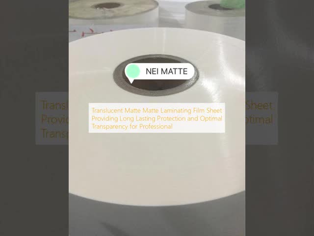 Translucent Matte Lamination Film with Long Lasting Protection and 24 Month Shelf Life for Optimal Transparency
