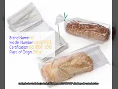 Transparent LDPE OPP Poly Plastic Bag Food Packing Bread Wicket