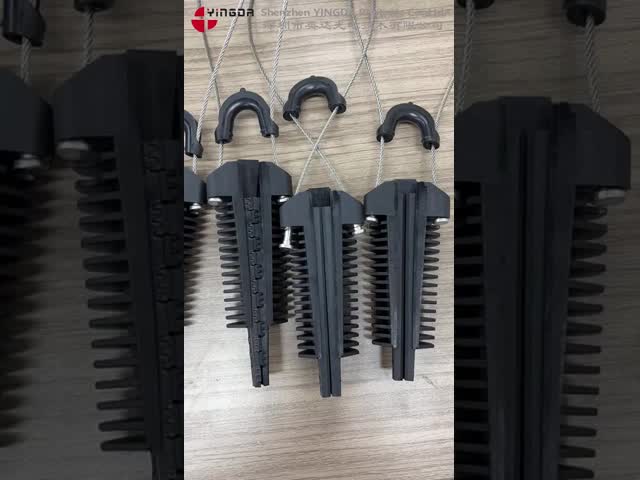 Plastic PA300 Tension Clamp ADSS Fiber Optical Wire Clamp For Ftth Fiber Cable