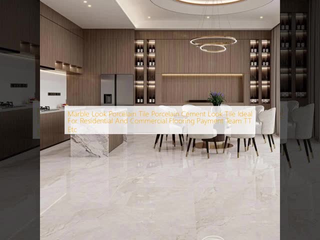 Modern Style Wear Resistant Beige Marble Look Porcelain Tile for Residential and Commercial Flooring