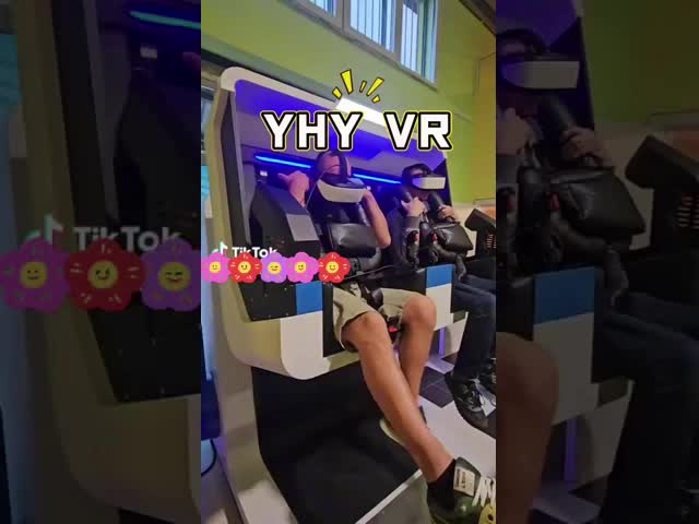 Virtual Reality 2 Players VR Shooting Flight 360 Rotation Roller Coaster Simulator 9D Chair Equipment