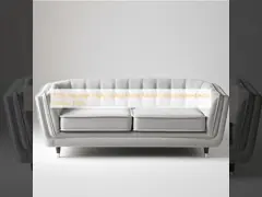 100% Polyester Filling Living Room Fabric Sofas designed with Various Legs