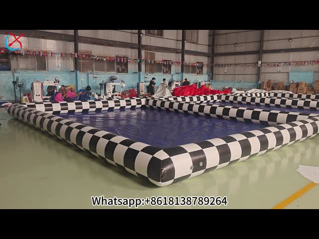 Manufacturer PVC Giant Double Pool Inflatables Swimming Pool For Outdoor