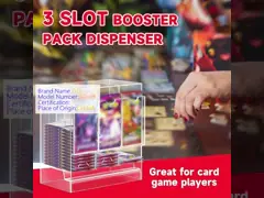 Acrylic 3-Slot & 6-Slot Booster Pack Dispenser Acrylic Card Organizer TCG Storage Solution – Premium Card Storage & Organizer