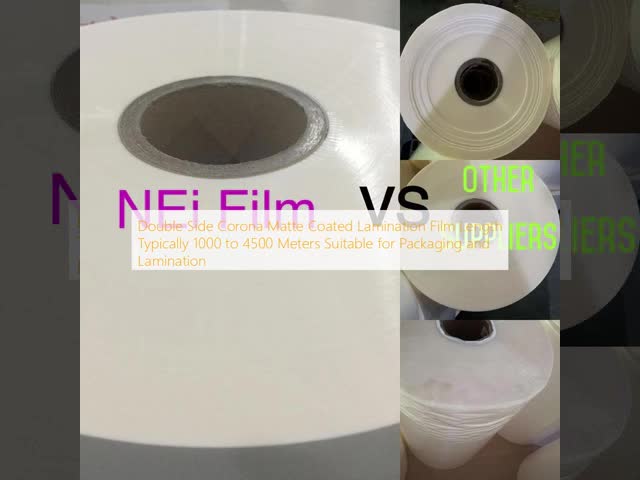 Double Side Corona Matte Lamination Film with Customisable Length 1000-4500 Meters and Width up to 2200mm