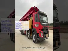 Sany 62M Concrete Pump Truck with 170 m³/h Output and 13.5 MPa Pressure on Volvo Chassis